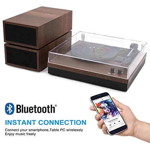Lecteur de disques Vinyle Bluetooth avec Haut-parleurs externes, Platine Vinyle à entraînement par Courroie à 3 Vitesses… - Les Beatles, Paul McCartney, John Lennon, RIngo Starr, George Harrison Lecteur de disques Vinyle Bluetooth avec Haut-parleurs externes, Platine Vinyle à entraînement par Courroie à 3 Vitesses… – Image 4