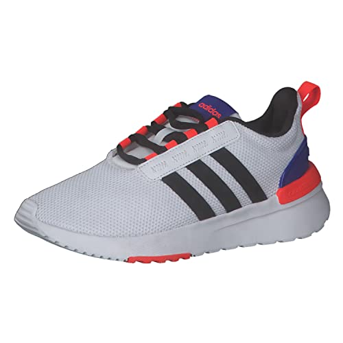 Vestibilità regolare adidas Unisex - Bambini Racer TR21 Shoes, Cloud White/Core Black/Blue, 36 2/3 EU