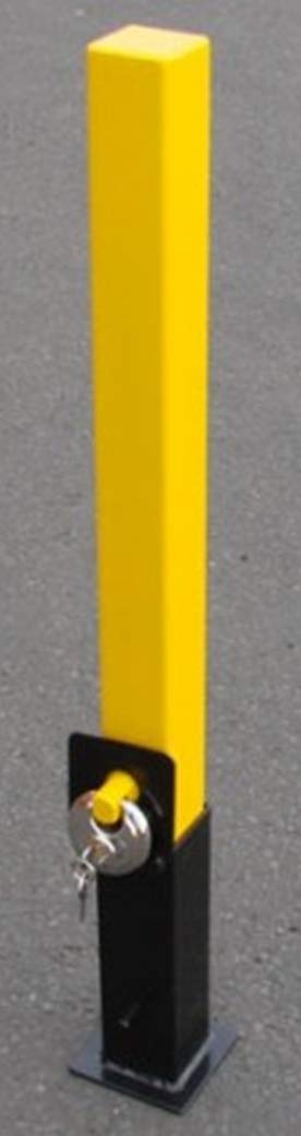 Maypole Yellow Security Post Removable Heavy Duty With Padlock Mp9731
