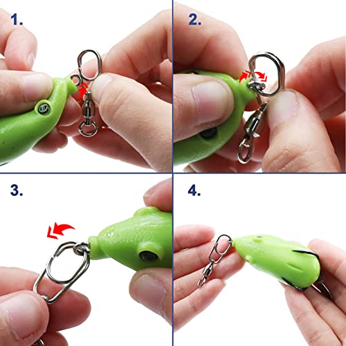 FishTrip 30Pcs Ball Bearing Fishing Swivels with Oval Split Ring, Stainless Steel Snap Swivel Saltwater,Heavy Duty Terminal Tackle Connector (1#) - Thumbnail 6