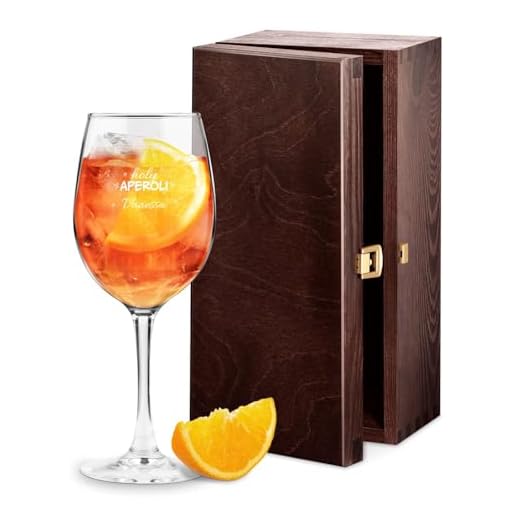 Maverton Aperol Spritz Glas personalisiert mit Namen - Cocktailglas mit Gravur - Aperol Geschenk - Geburtstagsgeschenk für Frauen - personalisierte Geschenke Frauen - 350ml oder 530 ml - Holy Aperoli