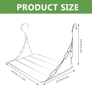STOBAZA Séchoir Suspendu en Acier Inoxydable 15.75X9.84X9.45 Pouces Étagère Balcon Multifonctionnel Gain De Place pour Vêtements Chaussures Écharpes sans Pinces