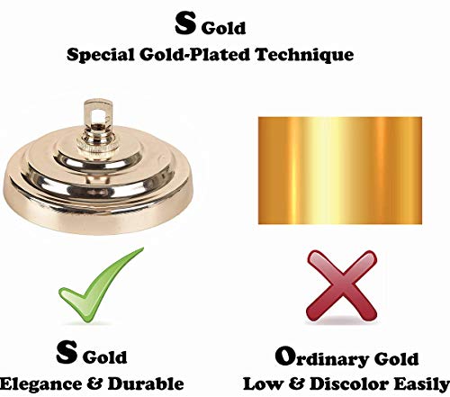 Image of Sangle Sopffy Vingage Canopy Kit and Pendant Light Fixture Chain for Chandelier or Swag Light Fixtures,Maximum Weight of 60 Pounds, 6 feet,Heavy Duty,5 Inches Diameter, Black (S Gold)
