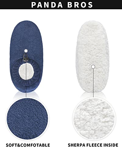 Panda Bros Mens Slipper Socks With Non Skid Bottoms, Warm Slipper Socks With Grippers For Men, Fuzzy House Slippers2