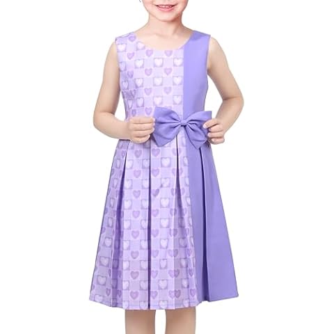 Sunny Fashion Purple Heart Bow Dress Cover