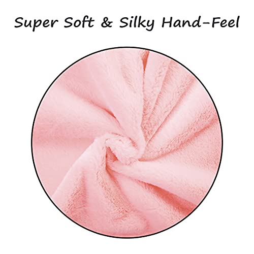 Home Brilliant Pink Fur Cushion Covers 18x18, Lovely Gifts for Mom Girls Wedding Decor for Sofa Bed Couch Set of 2, (45 x 45cm, Pink) - Image 3