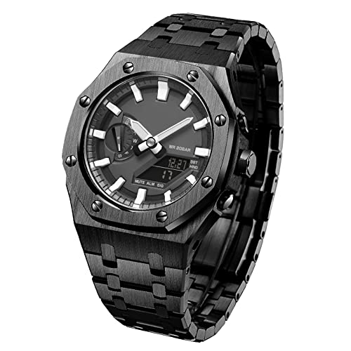 GA2110SU-3A boîtier montre métal avec couvercle inférieur KLVN bracelet acier