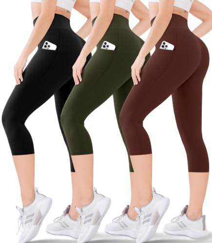 Blisset High-Waist Capri Leggings with Pockets