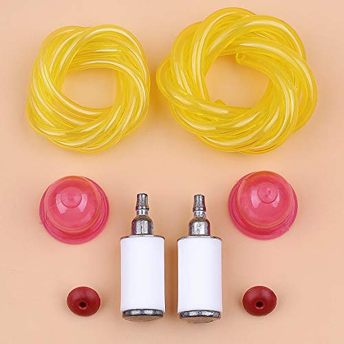 Luxuypon Fuel Line Filter Weedeater Primer Valve Fits Gas Trimmer ZAMA 530058709 Blower