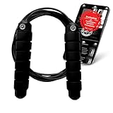 PEAK LEVEL FITNESS Springschnur, Springseil/Jump Rope für maximale Fitness & Ausdauer, Länge Einstellbar, Rutschfest, inklusive gratis E-Book, geeignet für Kinder & Erwachsene, perfektes HIIT Training