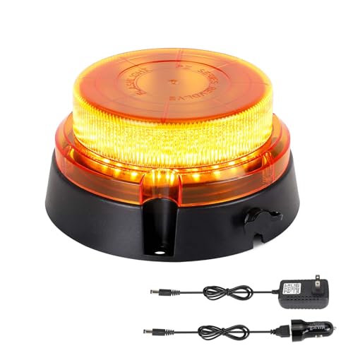 Wireless Led Beacon Lights,Rechargeable Strobe Warning Light, 48 LED Rooftop Safety Flashing Emergency Lights with Magnetic for Cars Trucks Vehicle (400B)