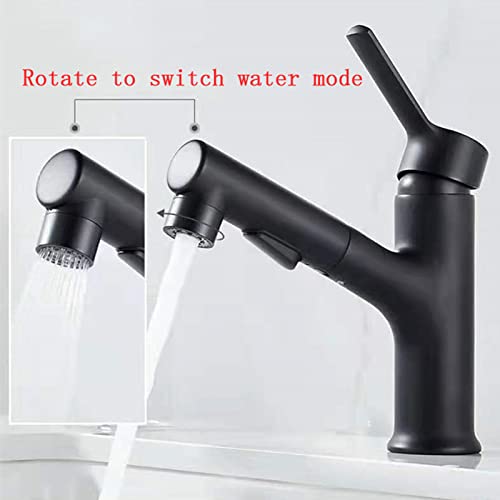 Robinet mitigeur double mode avec douchette extractible noire