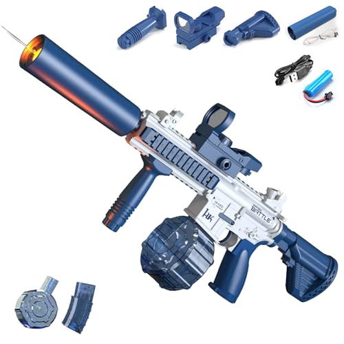 Wasserpistole Elektrisch,Elektrische Wasserpistole für Erwachsene und Kinder,Große Kapazität Wasserpistole,mit LED-Licht,32ft Reichweite Wasserspielzeug Sommer Partys Schwimmbad