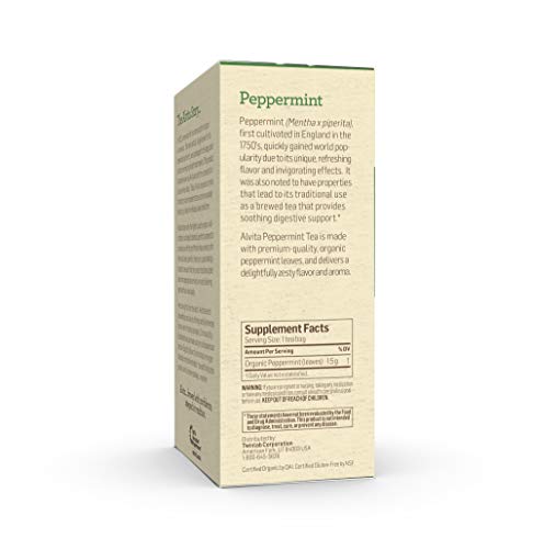 Alvita Organic Peppermint Herbal Tea - Made With Premium Quality Organic Peppermint Leaves, And A Delightful Zesty Flavor, 24 Tea Bags #TOP3