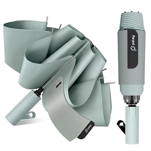 Image of PALAY Umbrella for Rain Auto Open Windproof Waterproof Umbrellas One-Button Open Folding Travel Umbrella with Aluminum Alloy Shaft, Fiberglass Ribs &Wide Strap
