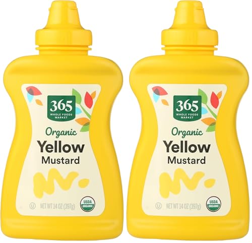Image of 365 by Whole Foods Market, Organic Yellow Mustard, 14 Ounce (Pack of 2)