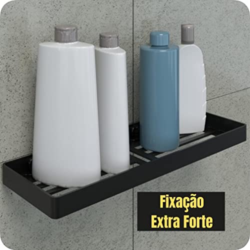 Kit Acessórios Para Banheiro Preto Fosco 6 Peças Quadrado