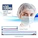 Mosmat Disposable Bouffant Caps – 100pcs WHITE 21 Inches Polypropylene Bouffant Caps, Hair Nets Head Cover for Food Service & Elastic Dust Cap Protection