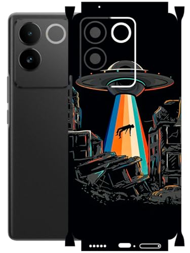 Image of AtOdds - Full Body Back Screen Guard Protector Film - Lamination Wrap Skin Sticker Compatible with IQOO Z7 PRO (5G) | Scratchproof Matte Finish (Alien Invade)