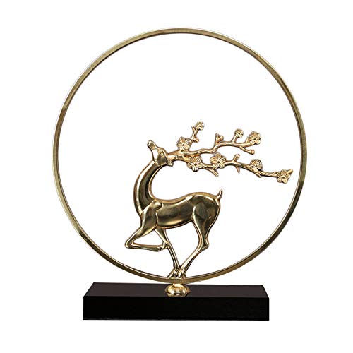 Cerf en cuivre pur haut de gamme pour cadeau de mariage