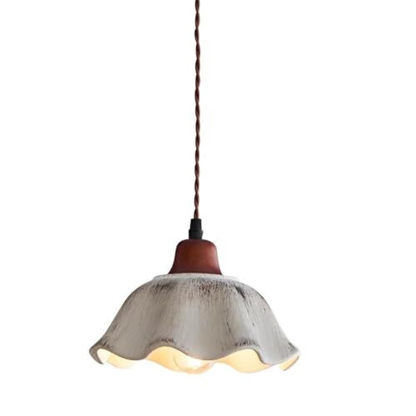 KBUUKYYXouy Rustic Modern Adjustable Ceramic Pendant Lamp Chandelier Hanging Lighting Ceiling Fixture E27 for Living Room Kitchen Island Restaurant Hallway Bedroom