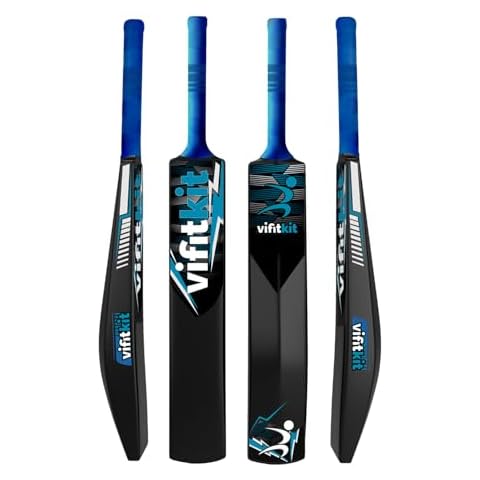 Vifitkit Impact Turf Bat Cricket for Adults, Plastic Tennis Bat for Men, Heavy Plastic Cricket Bats with Anti Slip Rubber Grip for Gully Cricket, Tournament Match, Standard Full Size -Blue Cover