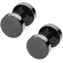 Stainless Steel Stud Earrings, Steel Earrings For Men Women Barbell Stud Earrings for Men Women