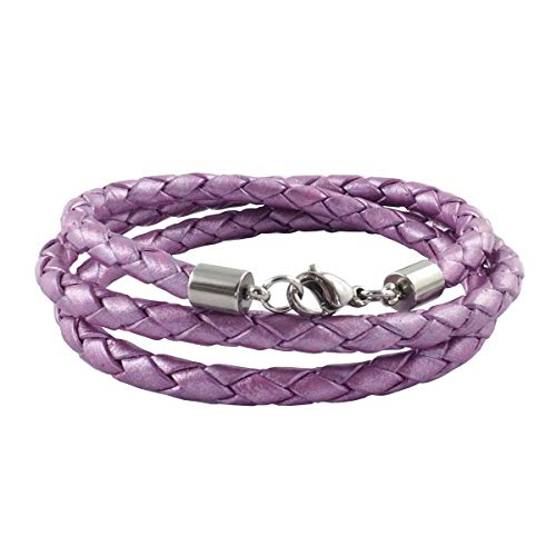 Collier en cuir tressé König Design, bijou haut de gamme en cuir de 5 mm pour homme raffiné