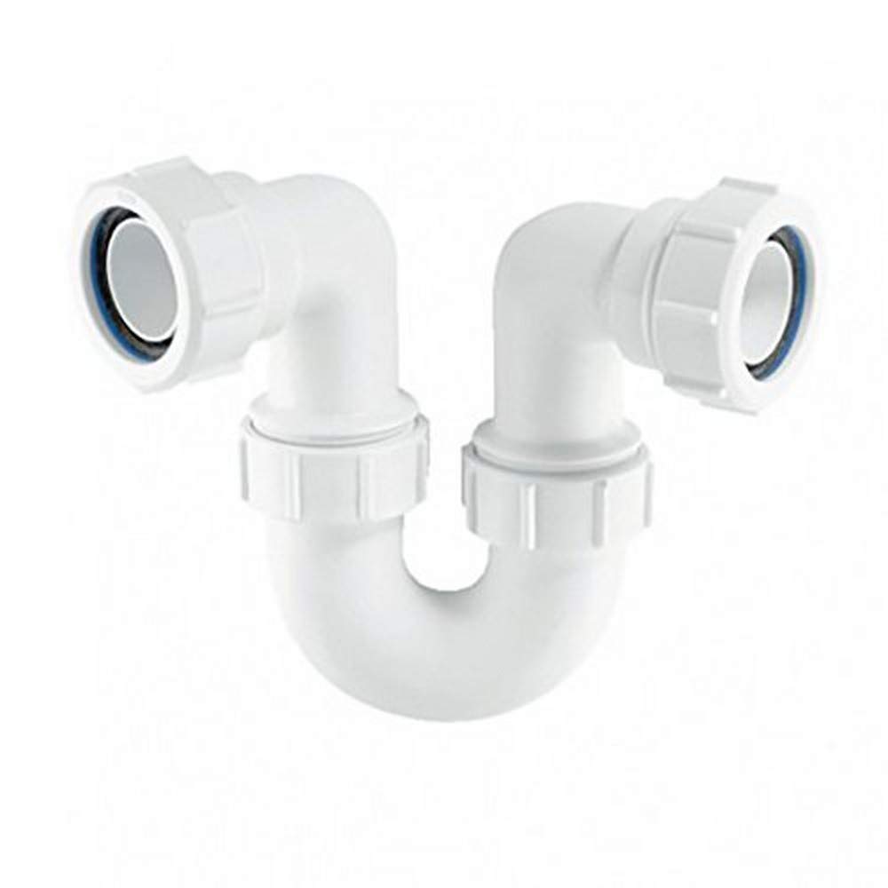 McAlpine TR10 Running Tubular Swivel 'P' Trap, White