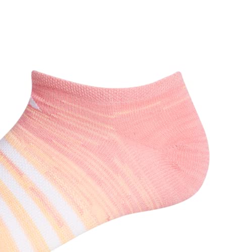 Adidas Kids-Girl's Superlite No Show Socks (6-Pair), Hazy Rose/Hazy Blue/White, Large #TOP2