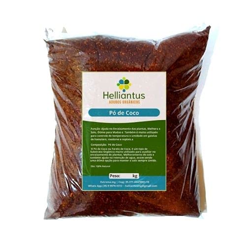 3kg=30Litros Pó de Fibra de Coco Substituto do Pó de Xaxim Substrato Organico - Helliantus