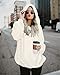 onlypuff White Warm Fall Tops for Women Sherpa Fuzzy Pullover Sweaters Long S