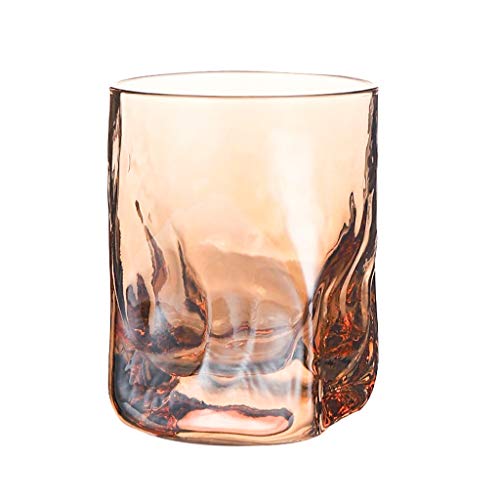 Coloreado, Cristal, Especial, Rock Cuarteto de Cristal Creativo, Whisky/Vino y el Brandy Vasos /, Copa de Whisky, Licor Copa, 8,4 oz (Color : D, tamaño : M)