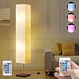 GyroVu 65“ Floor Lamp for Living Room, RGBW Color Changing Led Floor Lamp Standing Lamp Corner Tall Lamp with Remote Control Rice Paper Lamp for Bedroom, Office Beige(Bulbs Included)