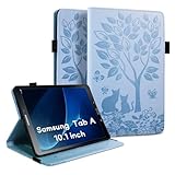 😼Cette coque tablette galaxy tab a 2016 est conçue avec un motif d'arbre et de chat.Et cette coque tablette samsung tab a 2016 est composée de cuir PU de qualité supérieure et d'un matériau TPU résistant à l'usure.Beau et pratique！
