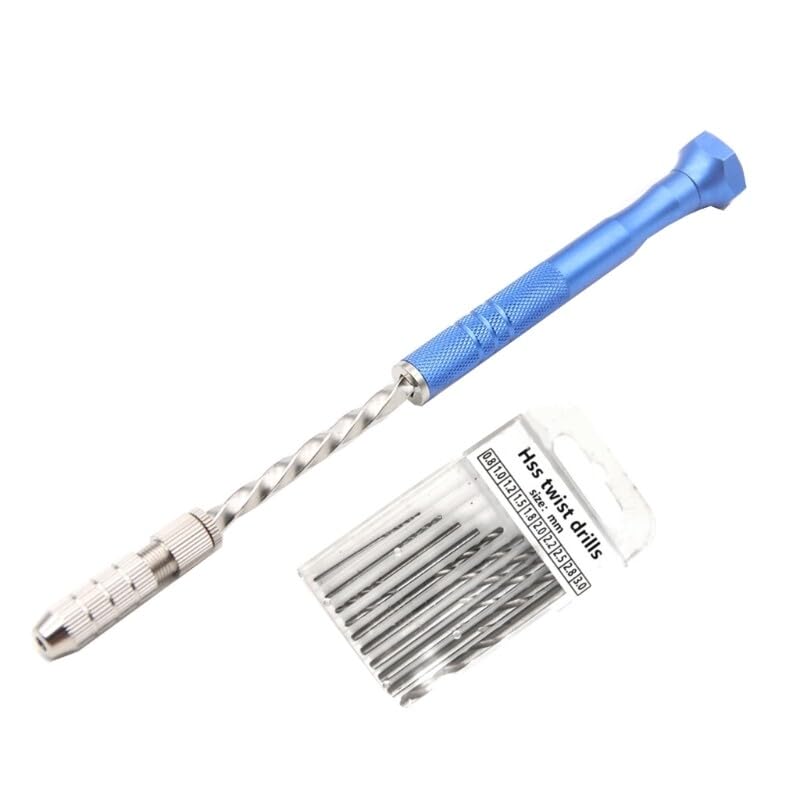DIY Tools Set for Epoxy Resin Blue Semi Automatic Pin Hand Twist Drill