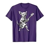 Chihuahua Playing Bass Guitar Rock Music Dog Lover T-Shirt