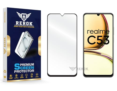 Image of Gorilla Tempered Glass Screen Protector Compatible with Realme C53 [Pack of 1] | Edge-to-Edge, Bubble-Free, Case Friendly, Easy Installation Kit