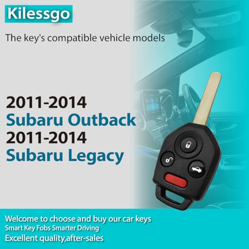 Mando CWTWB1U811 para Subaru Outback y Legacy de 2011 a 2014 con 4 botones 2