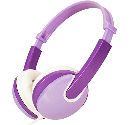 fireCable Kids Headphones - for iPad, Kindle, Computers and Tablets (Comfort fit Noise Cancelling Headphones for Kids) (Purple)