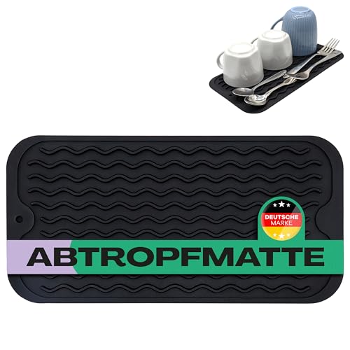NetroxHome® Abtropfmatte Silikon 30x15 cm, rutschfest & hitzebeständig, ideal für Geschirr, Pfannen, Spülmaschine, Geschirr Abtropfmatte, für Spüle und Küche, BPA-frei & leicht zu reinigen