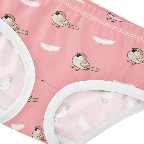 Girls' Underwear Cute Bird Feather Pink Toddle Brief Panties 23019984