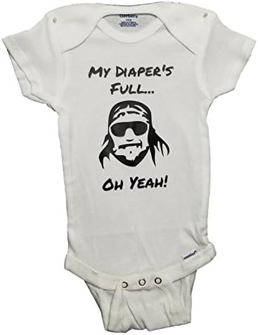 Mari Kyrios Creations Randy Macho Man Savage Comedy Onesie Wrestling Parody | Funny Baby Clothes Jumpsuit & Bodysuit - PJ