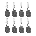 HKzzy 8 Pieces Tablecloth Weights Marble Tablecloth Pendant Weights Table Weights Hangers with Clips Table Decoration for Outdoor Wedding Picnic (Gray)
