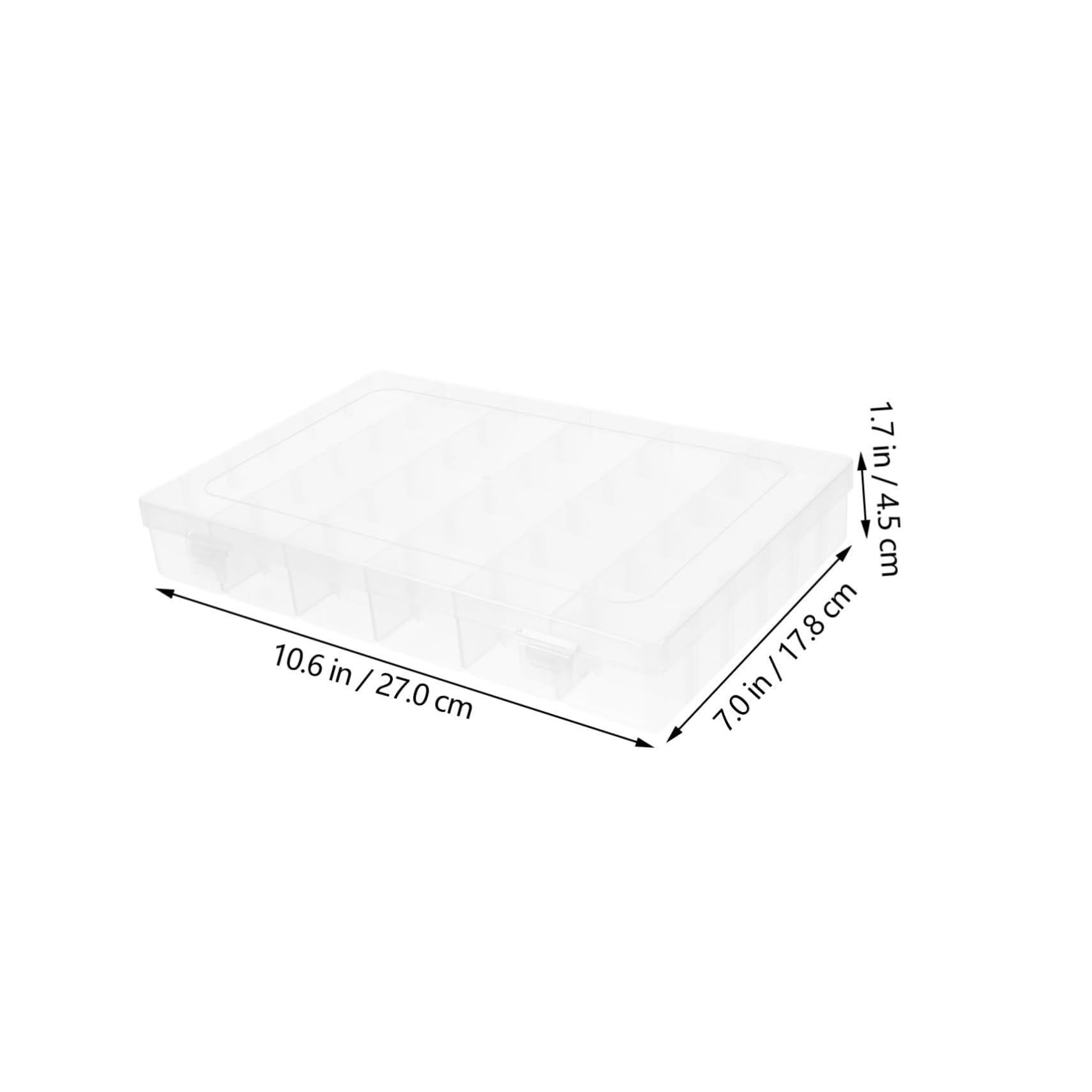 2 Series Caja Organizadora Transparente Con Compartimentos Para Almacenamiento Y Organización De Herramientas De Manicura Nail Art Y Accesorios Pequeños Resistente Y 2 Piezas*2