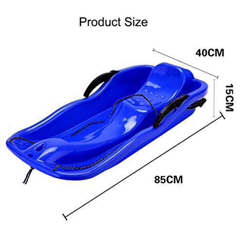 Winter Outdoor Toboggan Snow Sled Downhill Snow Board For Kids Boys Girls, With Brakes Pulling Rope Ski Board (Color : Red) #TOP2