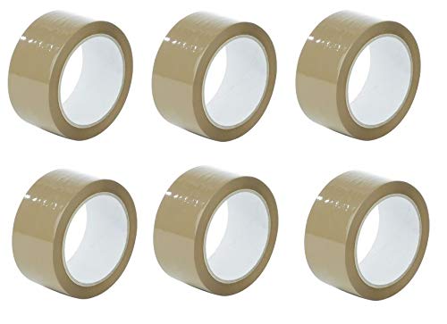 Parcelatape-Nobel - 6 Rolls of Packing Tape for Parcels,Packages & Boxes (Brown)
