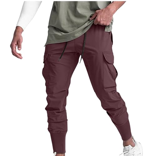 Breathable Pants for Men Quick Dry Comfy Elastic Active Trousers Workwear Casual Slim Fitted Pants with Pockets4