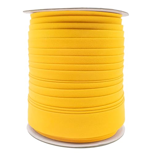Mandala Crafts 55 Yds 1 Inch Mustard Double Fold Bias Tape for Sewing