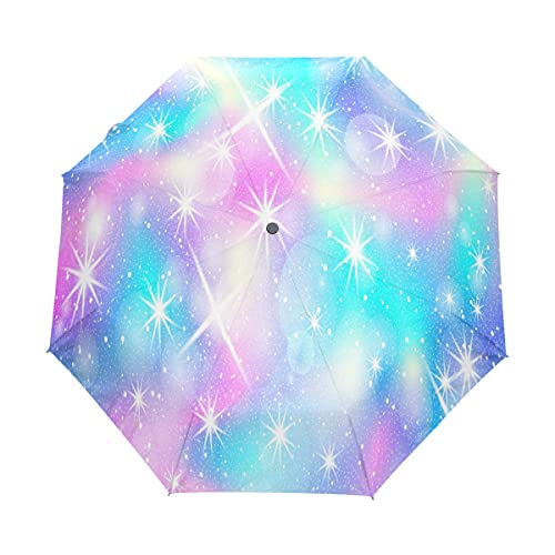 Parapluie pliant automatique contre le vent et les UV pour fille et femme